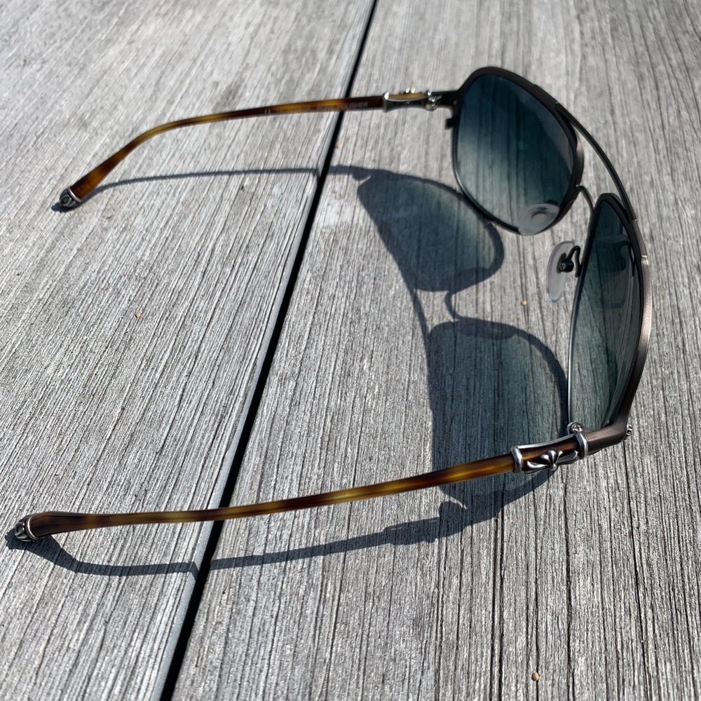 Men's Black Fine Detail Arm Aviator Bone Polisher